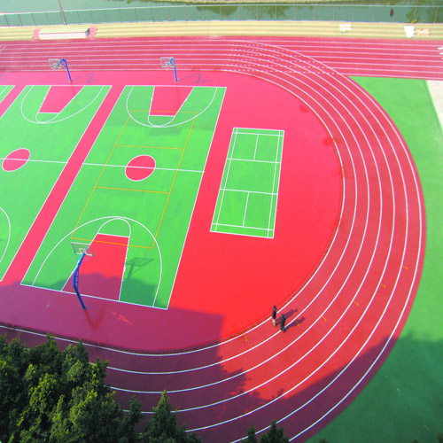 淮南第二中學(xué)混合式<a href=http://m.rkkor.cn target=_blank class=infotextkey>塑膠跑道</a>