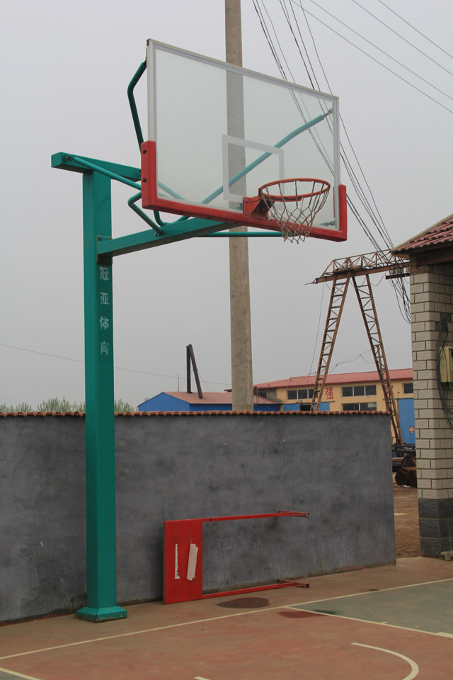 GYTY-A014-1地埋式天空藍(lán)方管籃球架