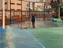 環(huán)保水性<a href=http://m.rkkor.cn target=_blank class=infotextkey>硅PU</a>球場-新國標(biāo)（施工流程和材料組成）