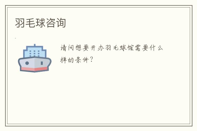 羽毛球咨詢(xún)