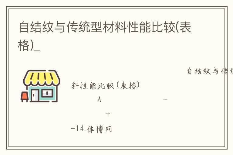 自結紋與傳統(tǒng)型材料性能比較(表格)_