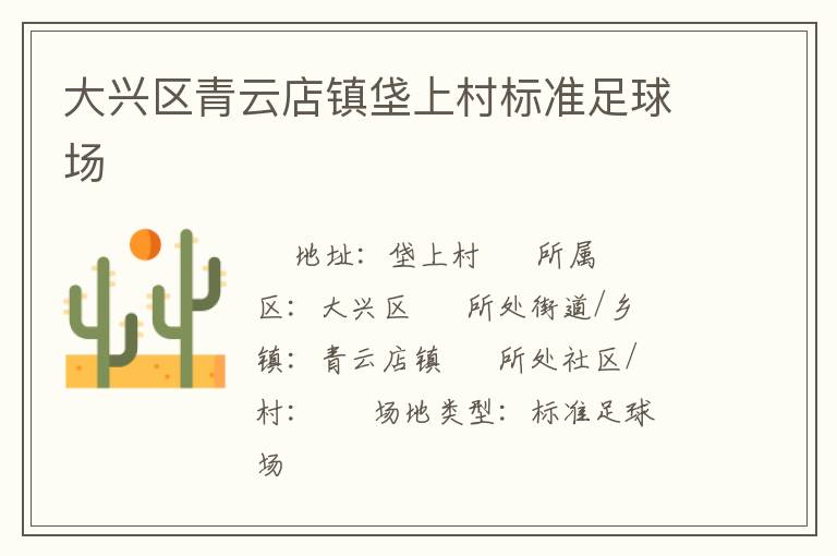大興區(qū)青云店鎮(zhèn)垡上村標(biāo)準(zhǔn)足球場(chǎng)
