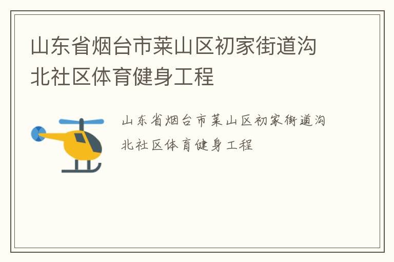 山東省煙臺(tái)市萊山區(qū)初家街道溝北社區(qū)體育健身工程