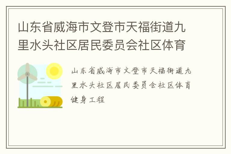 山東省威海市文登市天福街道九里水頭社區(qū)居民委員會社區(qū)體育健身工程