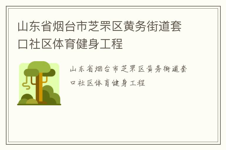 山東省煙臺市芝罘區(qū)黃務街道套口社區(qū)體育健身工程