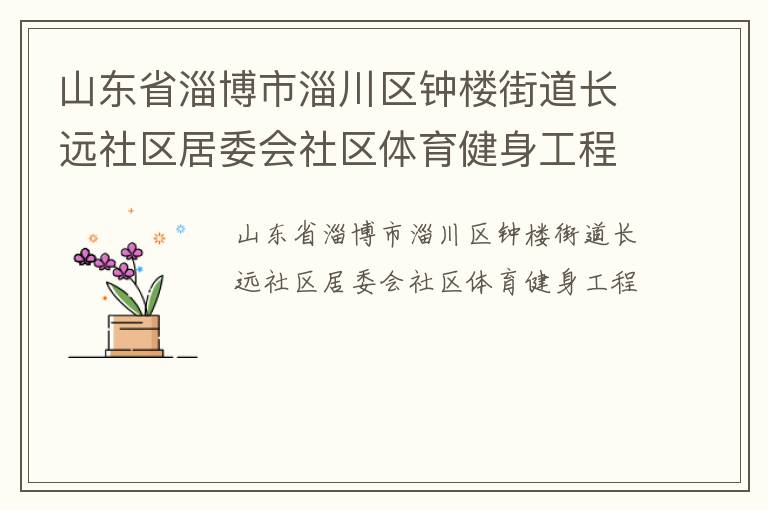 山東省淄博市淄川區(qū)鐘樓街道長遠社區(qū)居委會社區(qū)體育健身工程