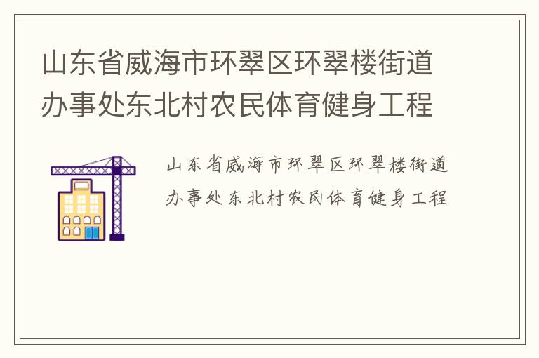 山東省威海市環(huán)翠區(qū)環(huán)翠樓街道辦事處東北村農民體育健身工程