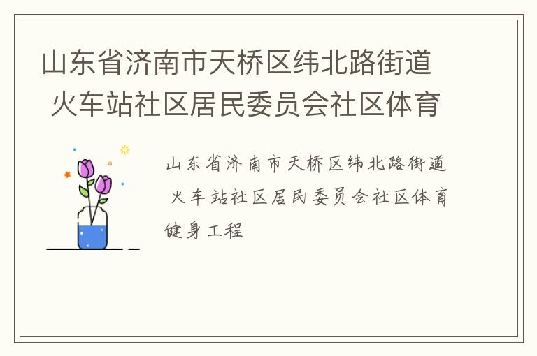 山東省濟南市天橋區(qū)緯北路街道 火車站社區(qū)居民委員會社區(qū)體育健身工程