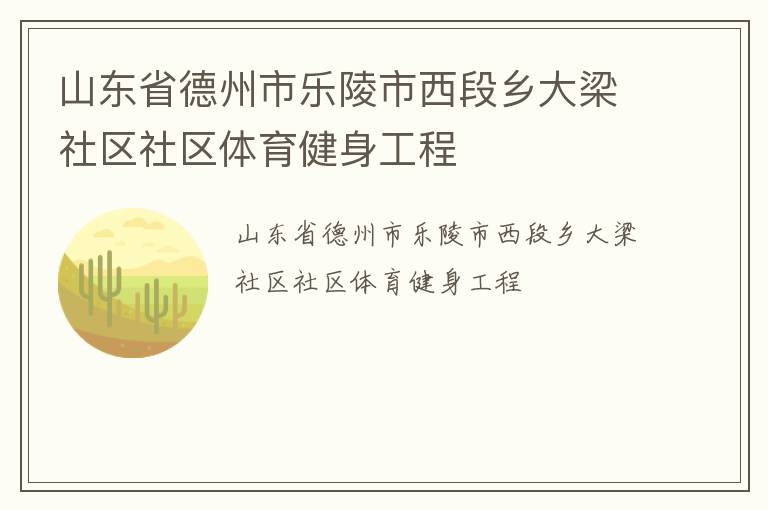 山東省德州市樂(lè)陵市西段鄉(xiāng)大梁社區(qū)社區(qū)體育健身工程