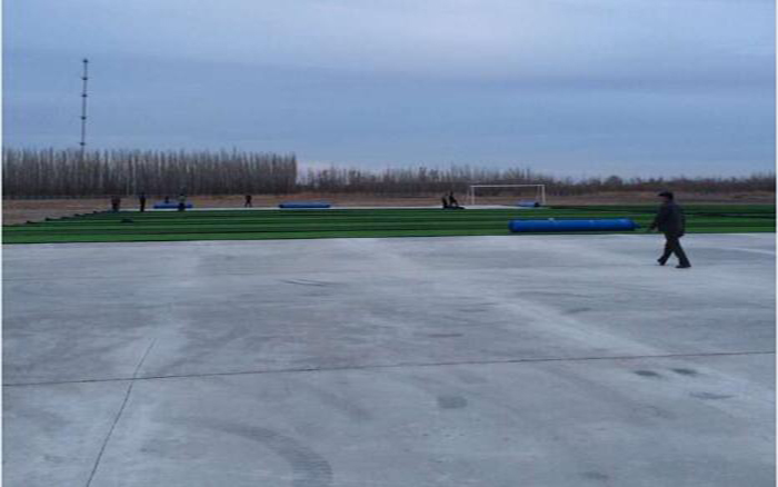 人造草坪足球場水泥混凝土基礎(chǔ)效果