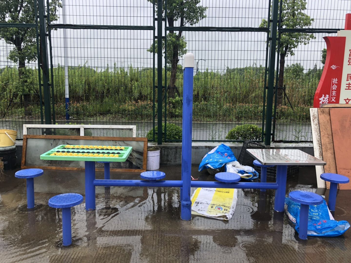 雙立柱棋牌桌益智算盤