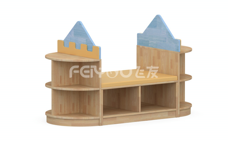 幼兒園實木家具環(huán)保水性漆寶寶多功能學習互動城堡組合書架.jpg
