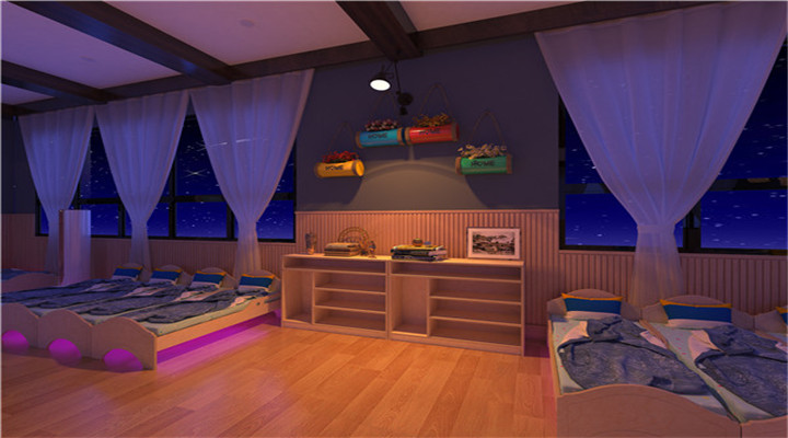 南方幼兒園室內(nèi)整體設(shè)計(jì)：現(xiàn)代幼兒園寢室