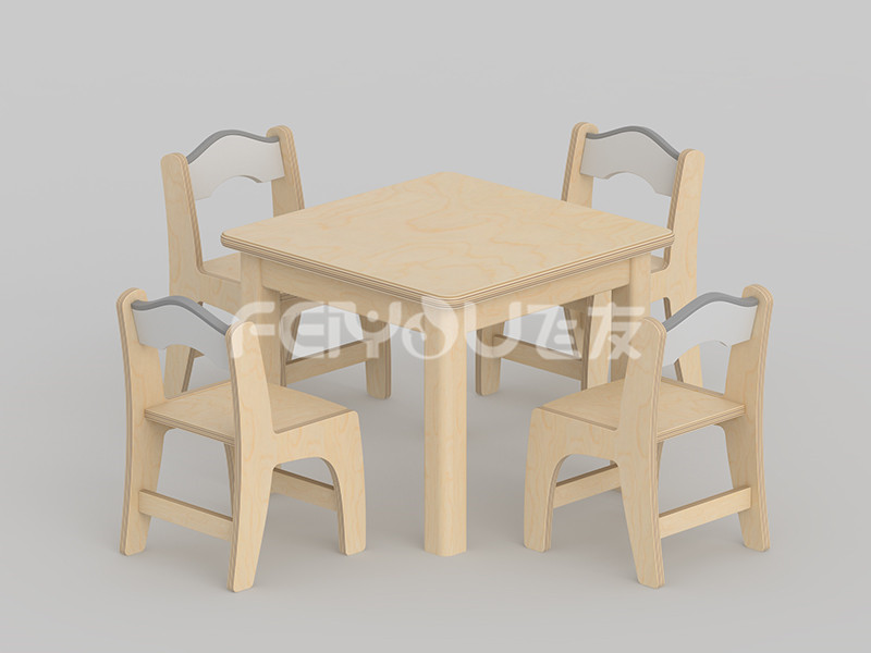 互動江南復(fù)古玩具柜四方桌-007