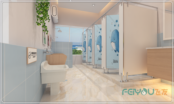 南方幼兒園室內(nèi)整體設(shè)計(jì)：簡約卡通衛(wèi)生間