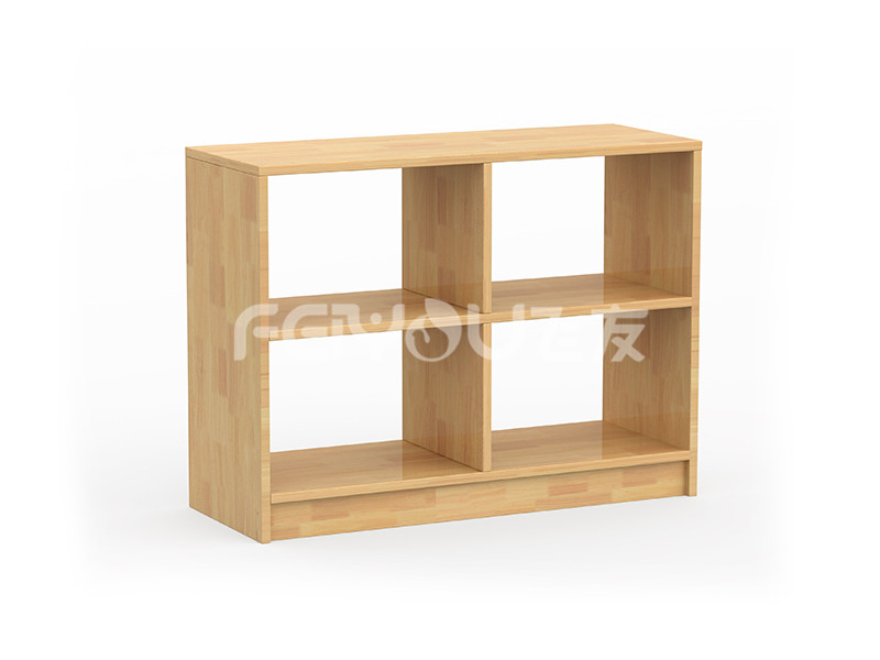 兒童教具柜實木四格-039