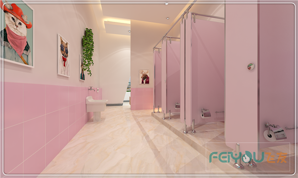 南方幼兒園室內(nèi)整體設(shè)計(jì)：簡約卡通衛(wèi)生間