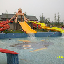 彩虹滑梯水上游藝設(shè)施彩虹競賽滑梯玻璃鋼滑梯
